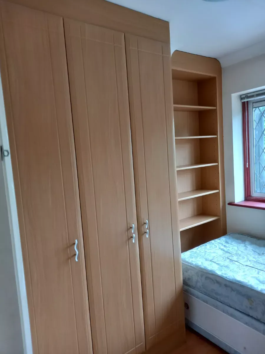 Bedroom wardrobe and shelves dusted, cleaned by Spark & Shine Cleaning Co. in Myrtle Beach, SC