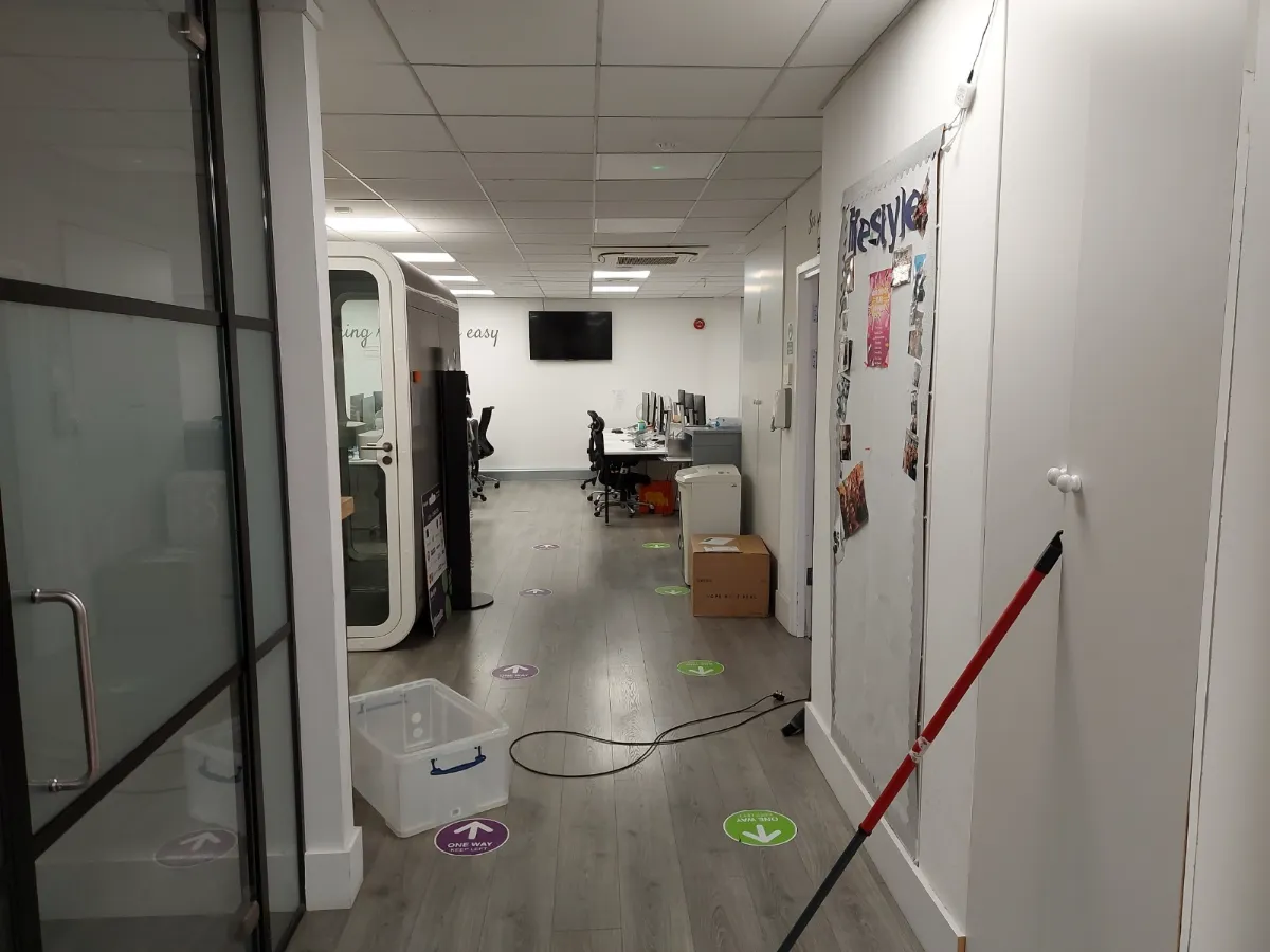Hallway floors swept and mopped, cleaned by Spark & Shine Cleaning Co. in Myrtle Beach, SC