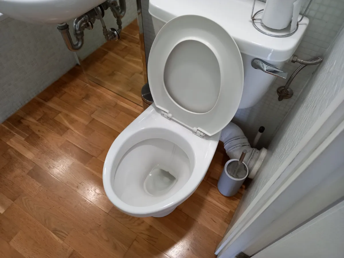 Powder room cleaned and sanitized, cleaned by Spark & Shine Cleaning Co. in Myrtle Beach, SC