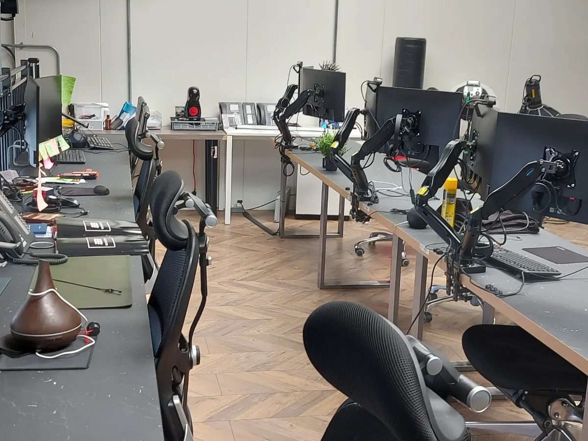 Workstations dusted and floors cleaned, cleaned by Spark & Shine Cleaning Co. in Myrtle Beach, SC